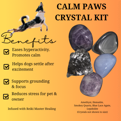 Calm Paws Crystal Set – Balance & Grounding for Energetic Dogs