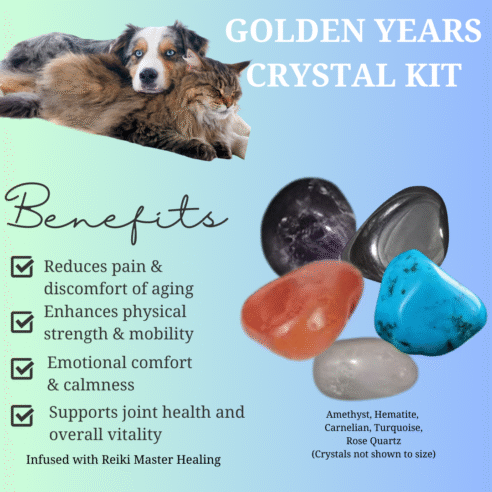 Golden Years Crystal Set – Health & Vitality for Senior Pets