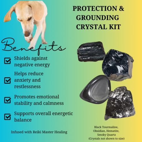 Protection and Grounding Crystal Set - Pet Energy Shield